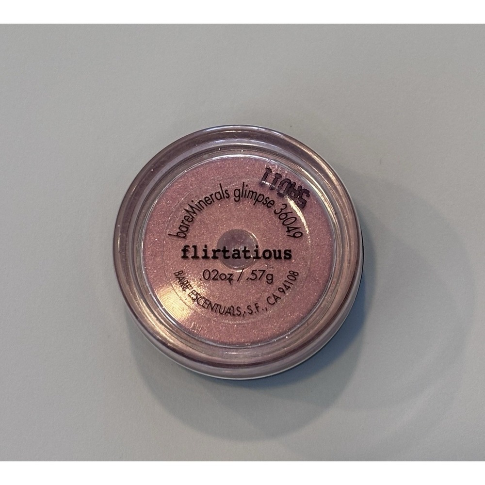 bareMinerals Glimpse Powder 36049 FLIRTATIOUS .02 oz .57g Eye Shadow Unsealed